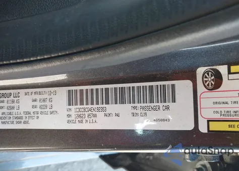 2014 Chrysler 200 Limited from USA, damaged, VIN 1C3CCBCG4EN192353
